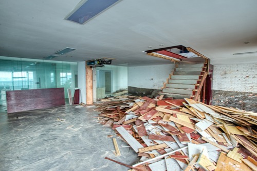 interior demolition of a commercial space