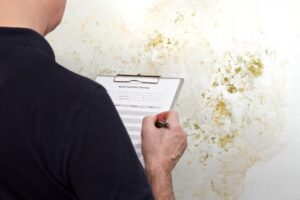 a home Inspector looking at mold