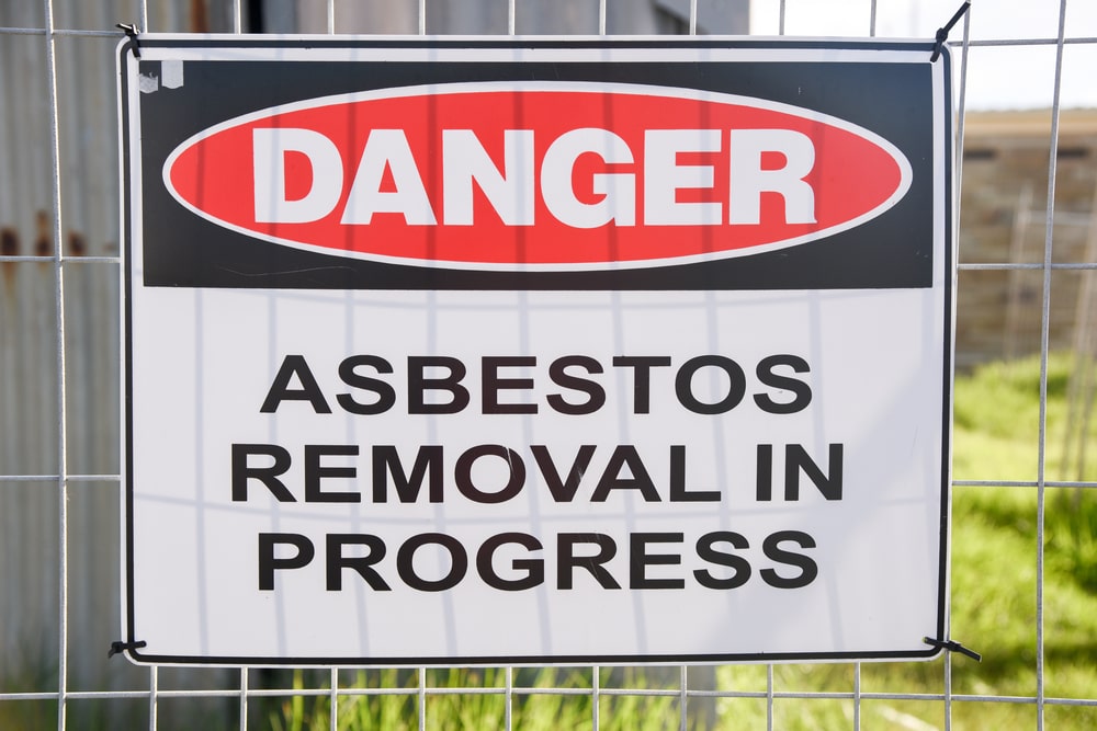 An Asbestos Removal Warning Sign